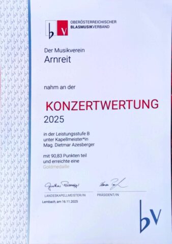 Urkunde Wertung 2025 2